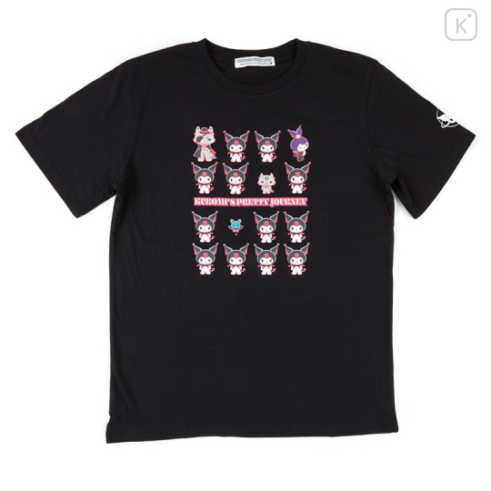 Japan Sanrio T-shirt - Kuromi's Pretty Journey : Black LL - 1