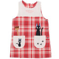 Japan Ghibli Apron - Kiki's Delivery Service / Jiji Gingham Red - 1