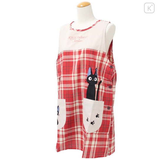 Japan Ghibli Apron - Kiki's Delivery Service / Jiji Gingham Red - 2