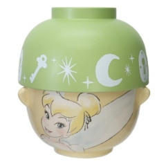 Japan Disney Ceramic Tea Bowl & Melamine Soup Bowl Set - Tinker Bell / Watercolor