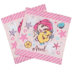 Japan Disney Wash Towel 2pcs Set - Ariel / Flounder Pink