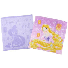 Japan Disney Wash Towel 2pcs Set - Rapunzel / Purple