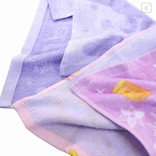 Japan Disney Wash Towel 2pcs Set - Rapunzel / Purple - 2