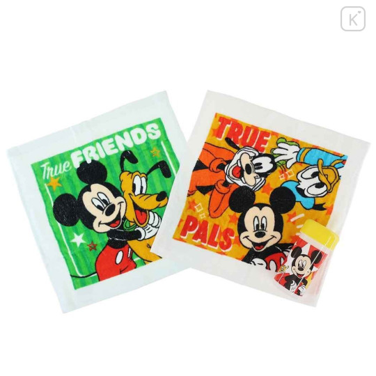 Japan Disney Wash Towel 2pcs Set - Mickey Mouse / Pluto & Friends - 1