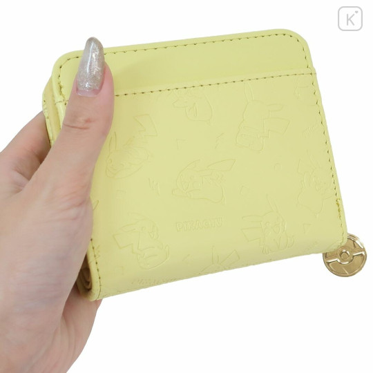 Japan Pokemon Bi-Fold Wallet - Pikachu / Light Yellow - 2