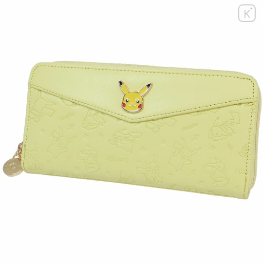 Japan Pokemon Long Bi-Fold Wallet - Pikachu / Light Yellow - 1