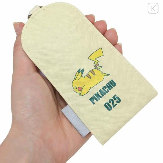 Japan Pokemon Key Case with Reel - Pikachu / Expression - 3