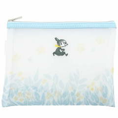 Japan Moomin Flat Mesh Embroidery Pouch - Little My / Flora