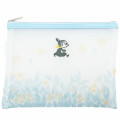 Japan Moomin Flat Mesh Embroidery Pouch - Little My / Flora - 1