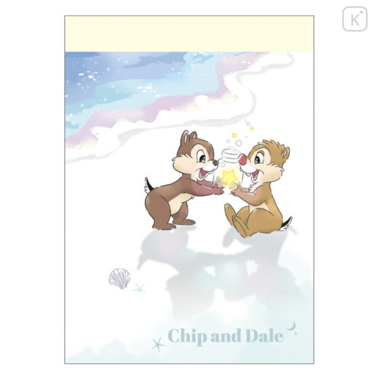 Japan Disney Mini Notepad - Chip & Dale / Beach - 1