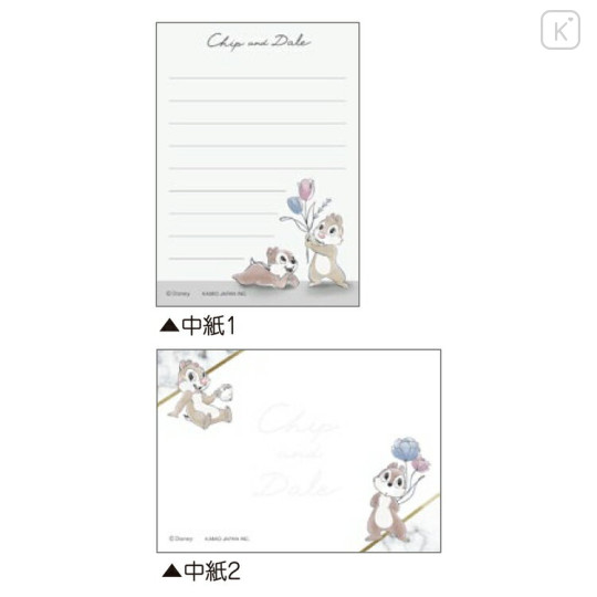 Japan Disney Mini Notepad - Chip & Dale / Tulip - 2