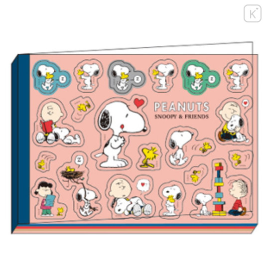 Japan Peanuts A6 Notepad - Snoopy / Friends & Heart - 1