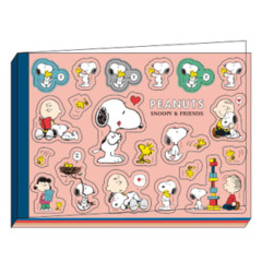 Japan Peanuts A6 Notepad - Snoopy / Friends & Heart