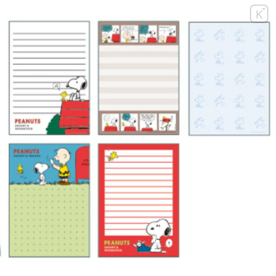 Japan Peanuts A6 Notepad - Snoopy & Charlie & Woostock - 2
