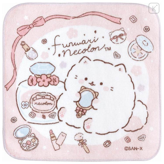 Japan San-X Petite Towel - Funwarinecolon / Fluffy Cat - 1