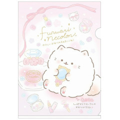 Japan San-X A4 File - Funwarinecolon / Fluffy Cat