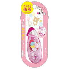 Japan San-X Pit Retry Egg Glue Tape - Rilakkuma / Pink