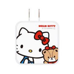 Japan Sanrio Usb & Usb-C Port AC Adapter - Hello Kitty