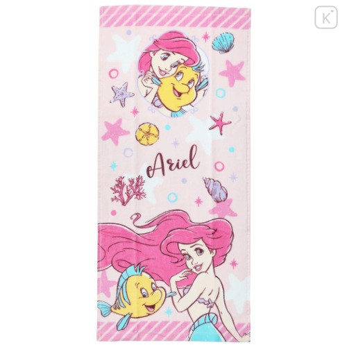 Japan Disney Face Towel 2pcs - Little Mermaid Ariel : Believe - 2