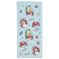 Japan Disney Printed Long Towel - Little Mermaid Ariel / Henkei