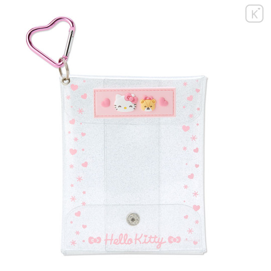 Japan Sanrio Original Mini Clear Pouch - Hello Kitty : Smiling - 1