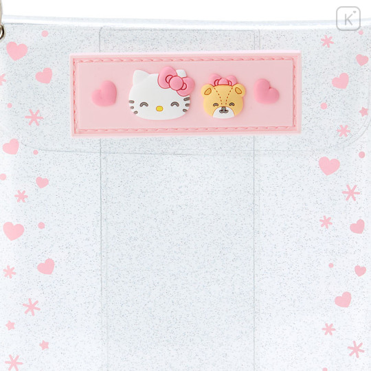 Japan Sanrio Original Mini Clear Pouch - Hello Kitty : Smiling - 2