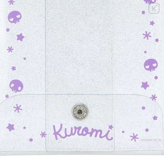 Japan Sanrio Original Mini Clear Pouch - Kuromi / Smiling - 3