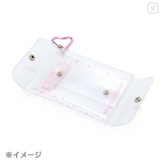 Japan Sanrio Original Mini Clear Pouch - Kuromi / Smiling - 4