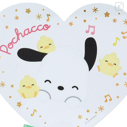 Japan Sanrio Original Clear Mini Fan - Pochacco / Smiling - 2