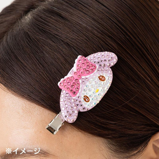Japan Sanrio Original Hair Bangs Clip - My Melody / Jewel Deco - 5