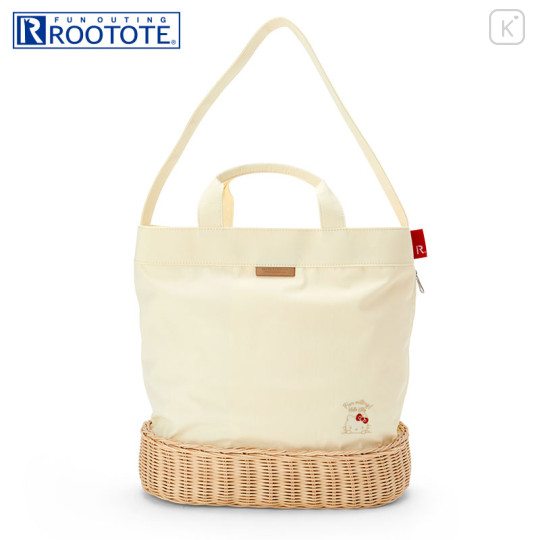 Japan Sanrio Rootote Sloth Bag - Hello Kitty Ivory - 1