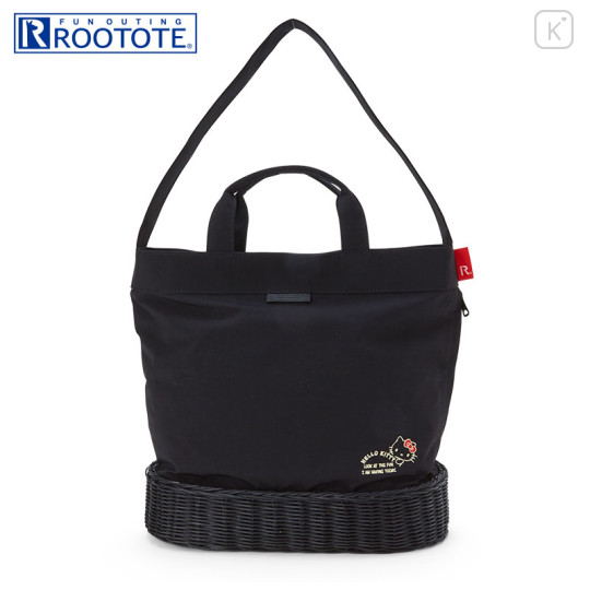 Japan Sanrio Rootote Sloth Bag - Hello Kitty Black - 1
