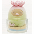 Japan San-X Sumikko Gurashi Petit Collection Mascot - Tonkatsu : Green Plant Flocked - 1