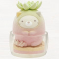 Japan San-X Sumikko Gurashi Petit Collection Mascot - Neko : Green Plant Flocked - 1