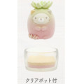 Japan San-X Sumikko Gurashi Petit Collection Mascot - Neko : Green Plant Flocked - 2