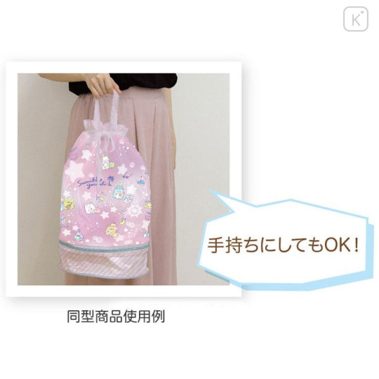 Japan San-X Pool Bag Backpack - Sumikko Gurashi / Summer Blue - 5