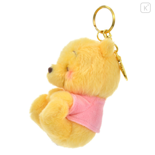 Japan Disney Store Fluffy Plush Keychain - Winnie the Pooh / Sleepy - 3