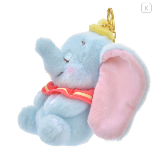 Japan Disney Store Fluffy Plush Keychain - Dumbo / Sleepy - 3