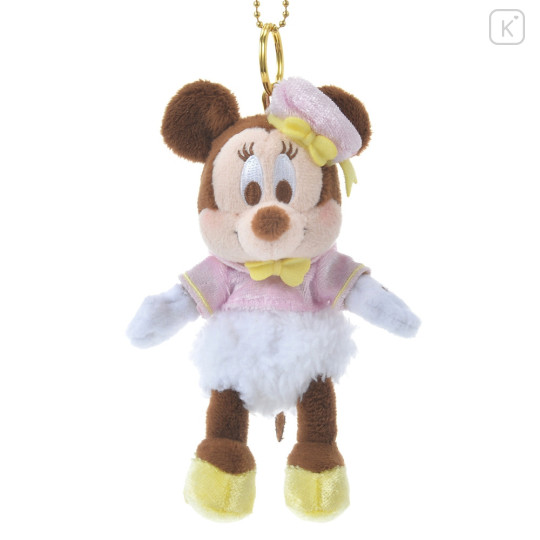 Japan Disney Store Plush Keychain - Minnie Mouse : Pastel Sailor - 1