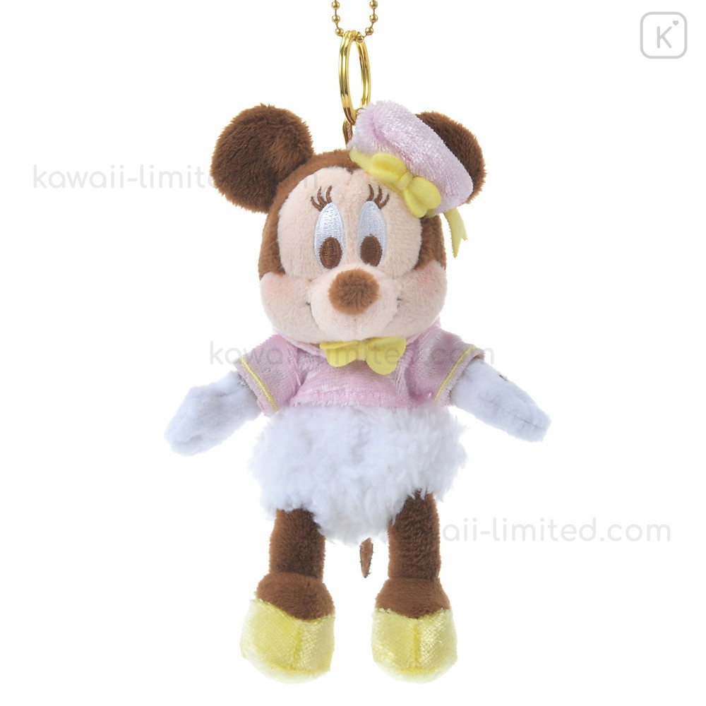 Japan Disney Plush Keychain Minnie Mouse / Pastel Sailor Kawaii Limited