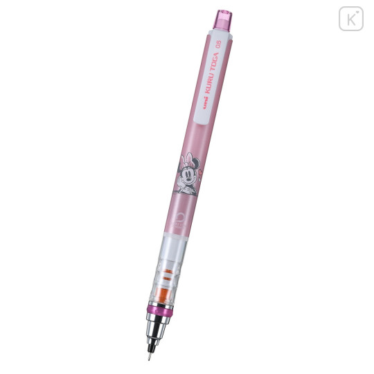 Japan Disney Store Kuru Toga Mechanical Pencil - Minnie Mouse / Pink - 2