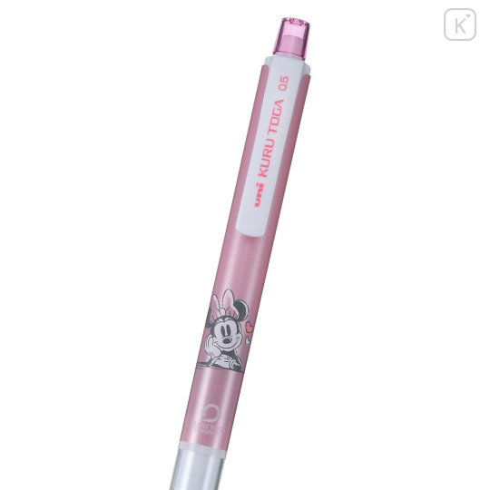 Japan Disney Store Kuru Toga Mechanical Pencil - Minnie Mouse / Pink - 3