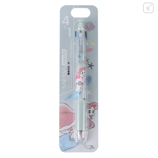 Japan Disney Store Jetstream 4&1 Multi Pen + Mechanical Pencil - Ariel Light Green - 2