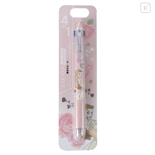 Japan Disney Store Jetstream 4&1 Multi Pen + Mechanical Pencil - Belle Light Pink - 2
