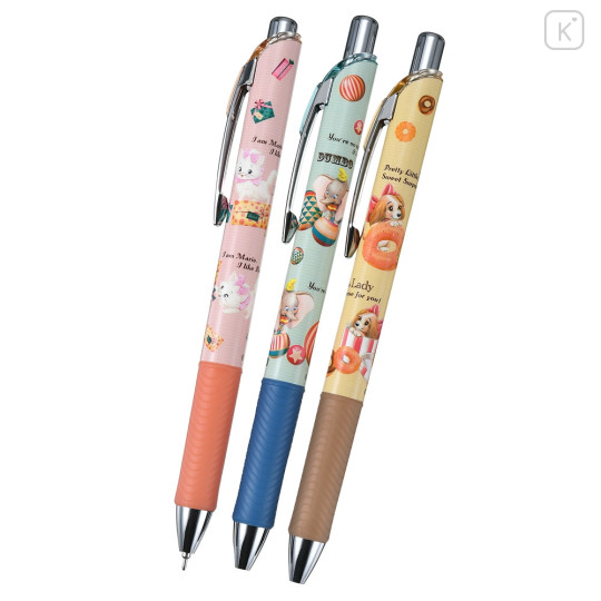 Japan Disney Store EnerGel Gel Pen 3pcs Set - Marie, Dumbo, Lady - 1