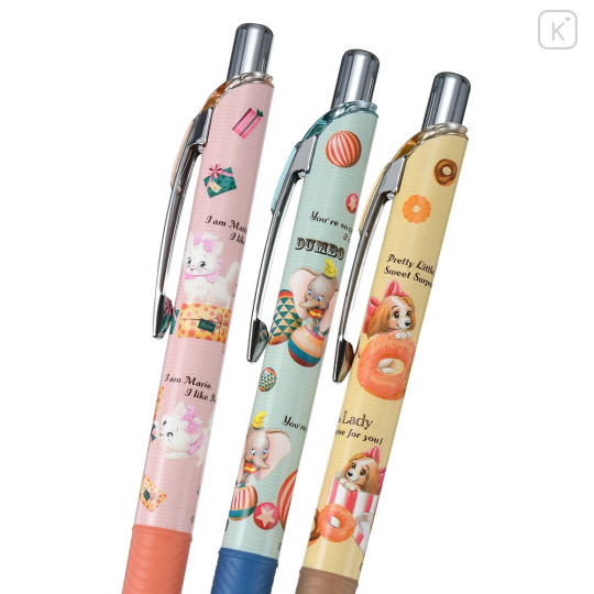 Japan Disney Store EnerGel Gel Pen 3pcs Set - Marie, Dumbo, Lady - 3