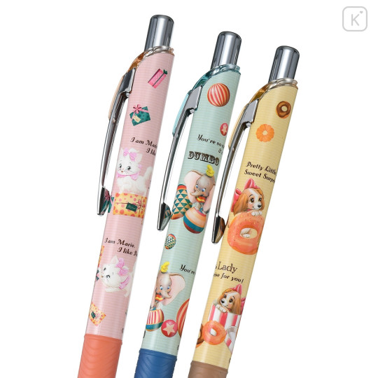 Japan Disney Store EnerGel Gel Pen Set - Marie, Dumbo, Lady - 3
