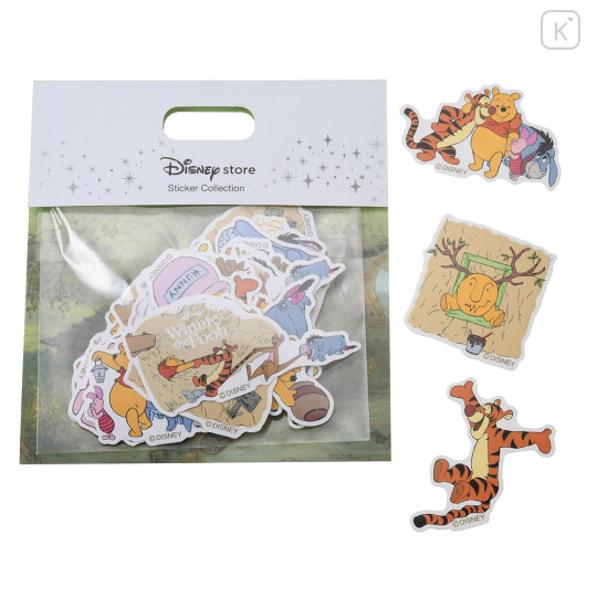 Japan Disney Store Flake Sticker - Pooh / Friends - 1