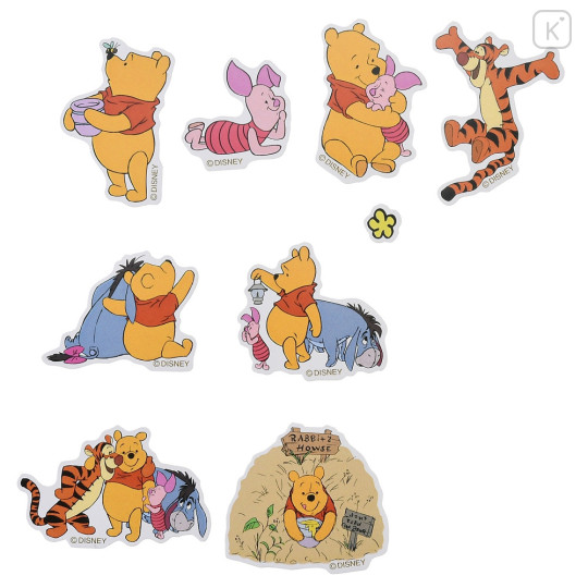 Japan Disney Store Flake Sticker - Pooh / Friends - 3