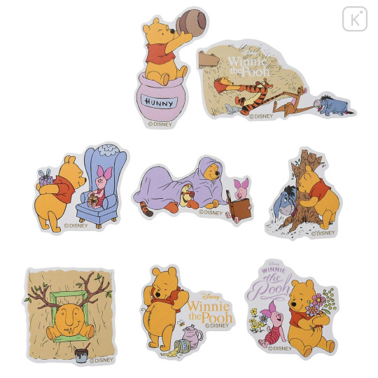 Japan Disney Store Flake Sticker - Pooh / Friends - 4